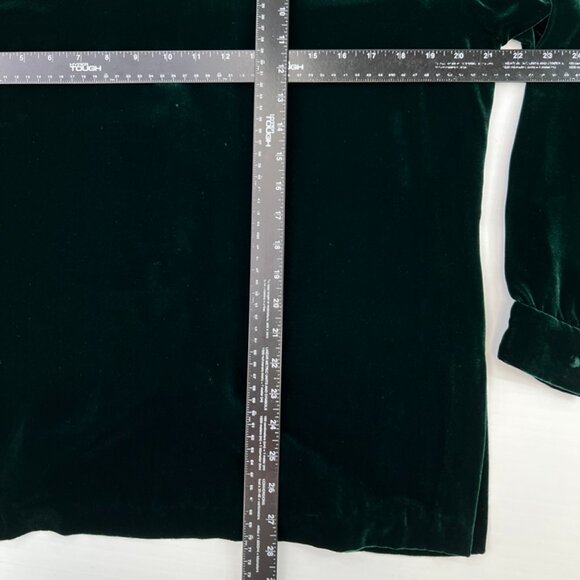 Vintage First Issue Button Up Women Medium Velour Shirt Silk Work Party Top Core - Picture 15 of 15